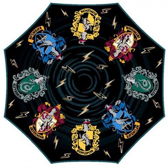 Harry Potter Hogwarts Houses Auto Rain Umbrella - Picture 2 of 3